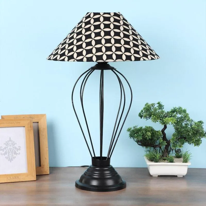 Tatania Maximus Fabric Table Lamp - Black,White media 3