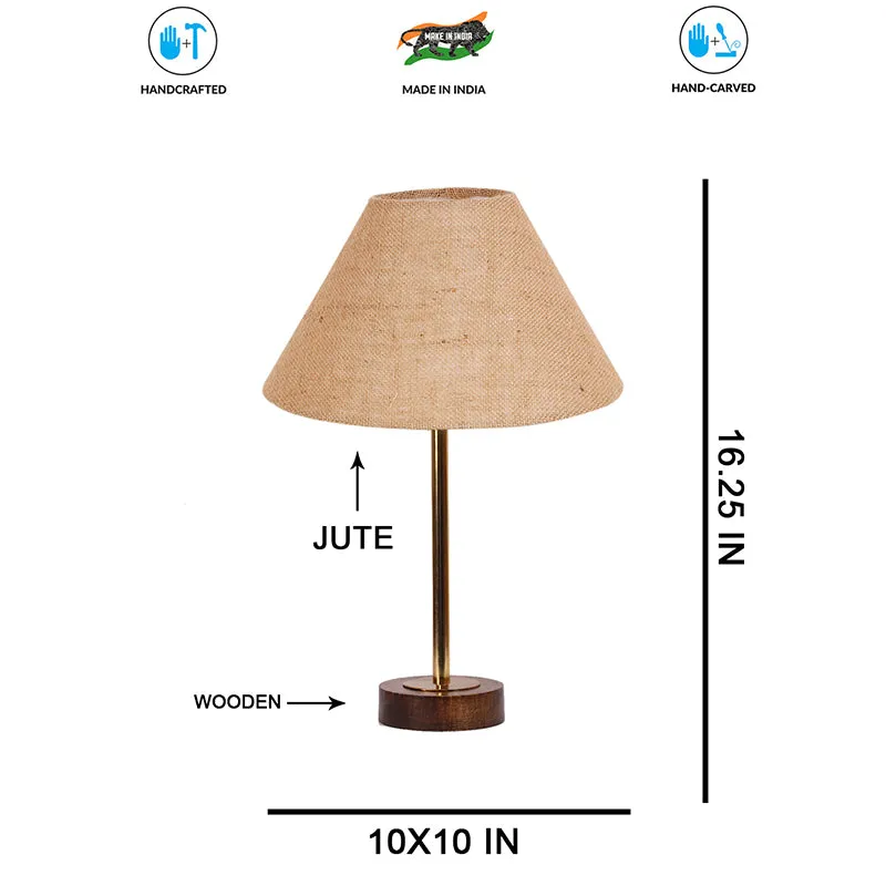 Sienna II Rodin Wooden Table Lamp - Beige,Gold,Brown media 7