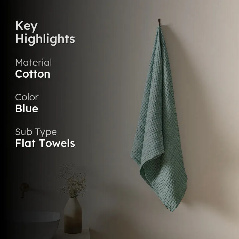 Rippley Soft Waffle Bath Towel (Blue) media 2