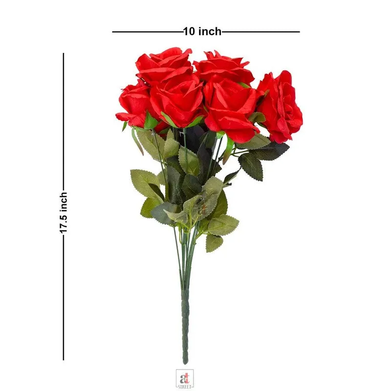 Faux Bright Rose Artificial Flower media 6
