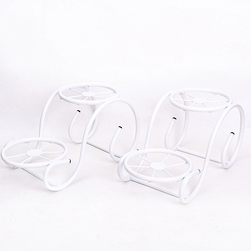 Sylva Sway Two Tier Metal Plant Stand (White) - Set Of Two media 3