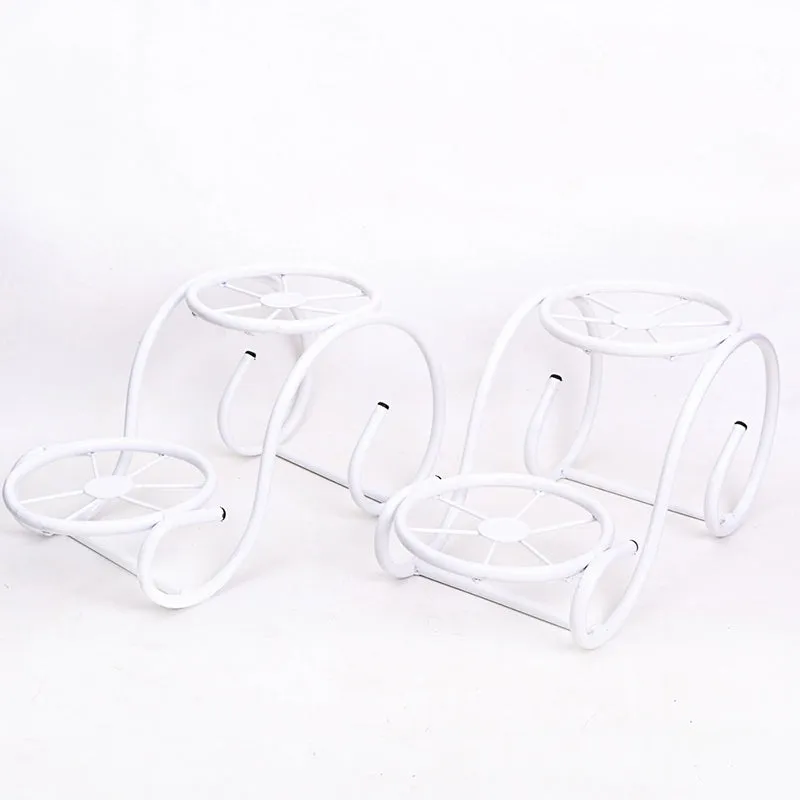 Sylva Sway Two Tier Metal Plant Stand (White) - Set Of Two - 3