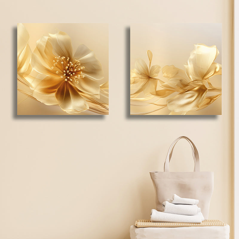 Celestial Petal Canvas Wall Art - Set Of Two