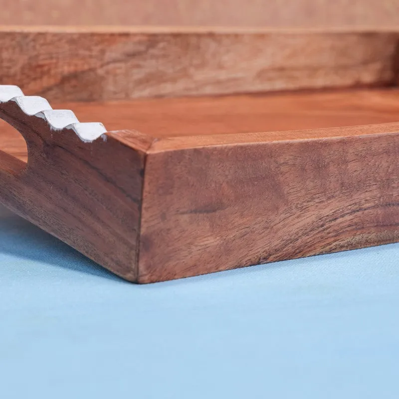 PureGrain Rectangular Wood Serving Tray media 6