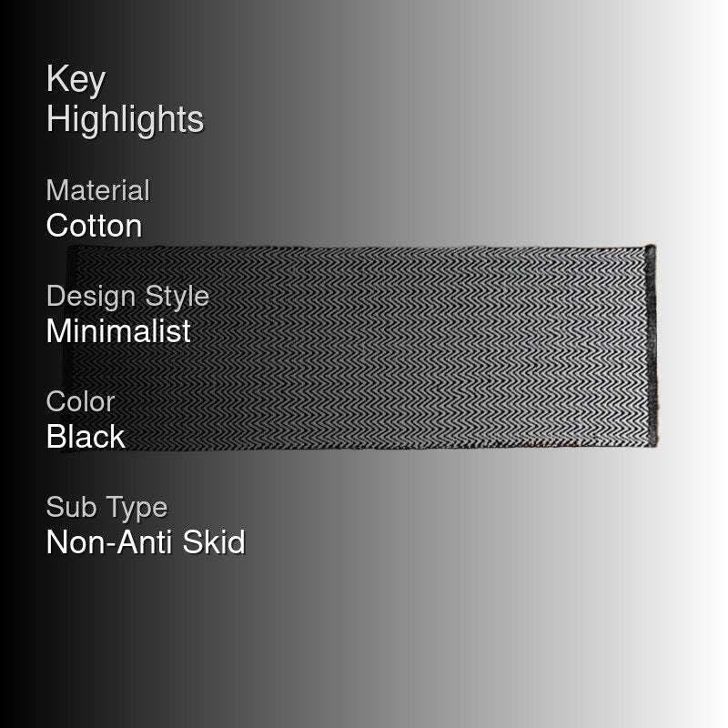 Atelier Cotton Runner Rug - Black media 2