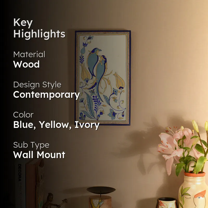 Blue Birdies Wall Art With Frame media 2