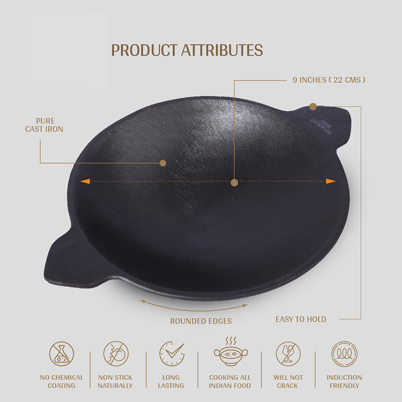 Crisp Hopper Pre-Seasoned Cast Iron Pan - 8.5 Inch media 4