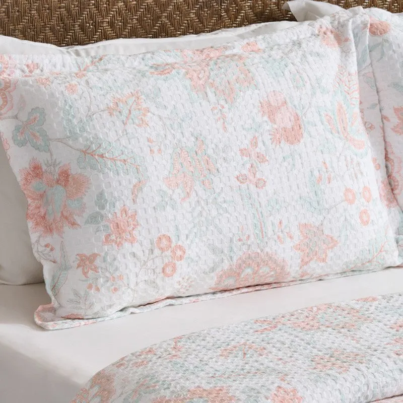 Petal Grace Cotton Duvet Cover (Pink) (230 Gsm) - Three Piece Set media 3