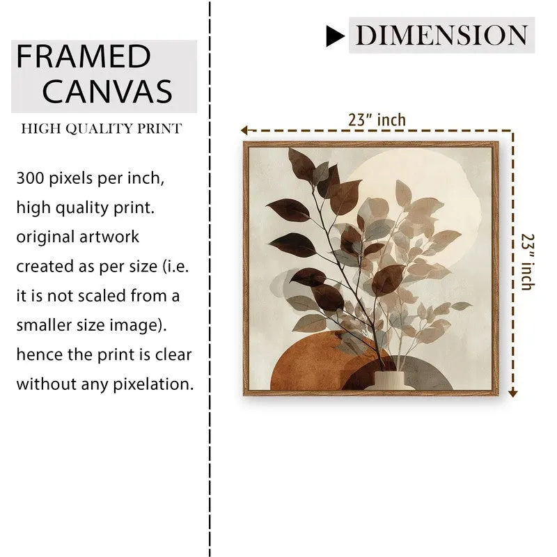 Leaf Reflection Canvas Wall Art With Frame media 9