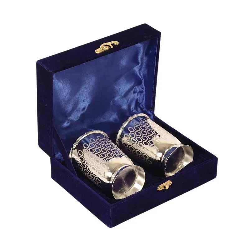 Silver Gleam Drinking Glass Duo (300 mL Each) - Three Piece Set media 5