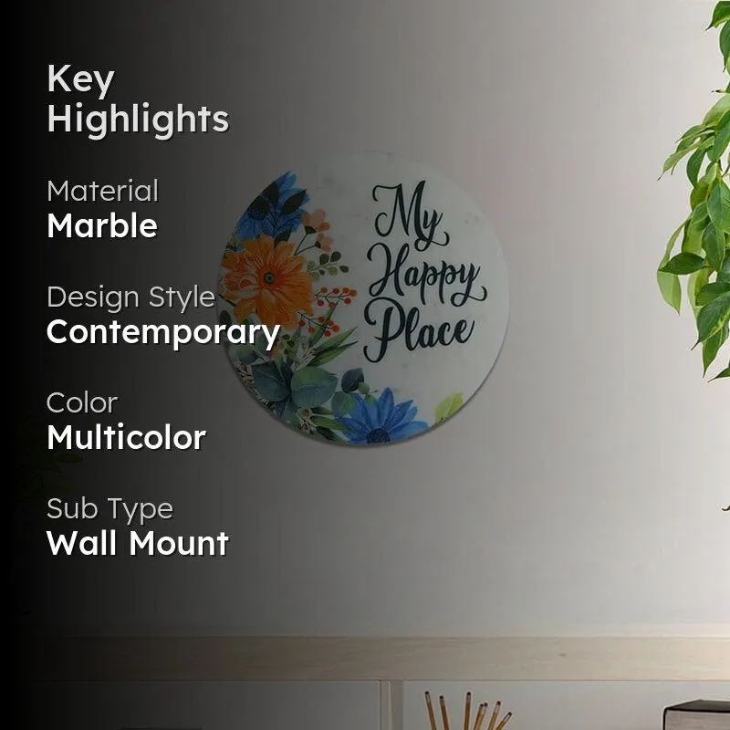 My Happy Place Printed Marble Wall Accent media 2