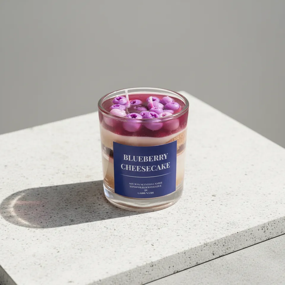 Blueberry Cheesecake Scented Candle - Lavender media 1