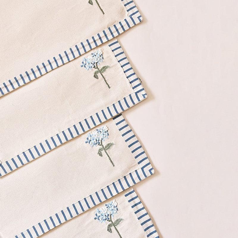 Striped Whimsy Embroidered Cotton Table Mat media 4