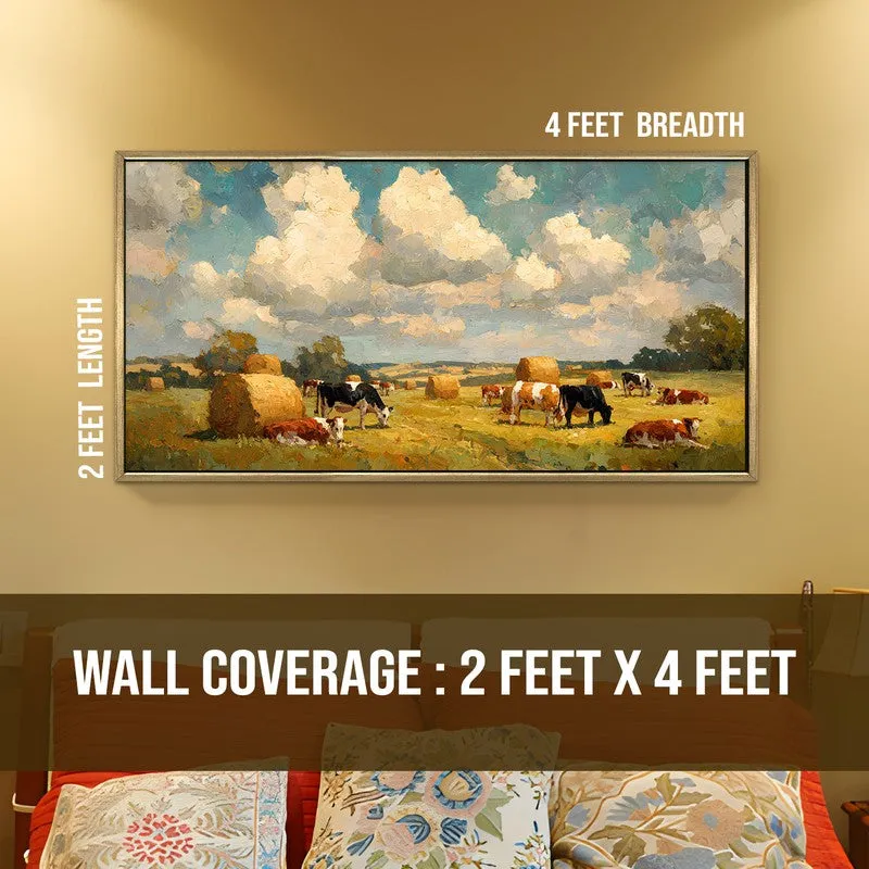 Grazeland Canvas Wall Painting With Frame media 8