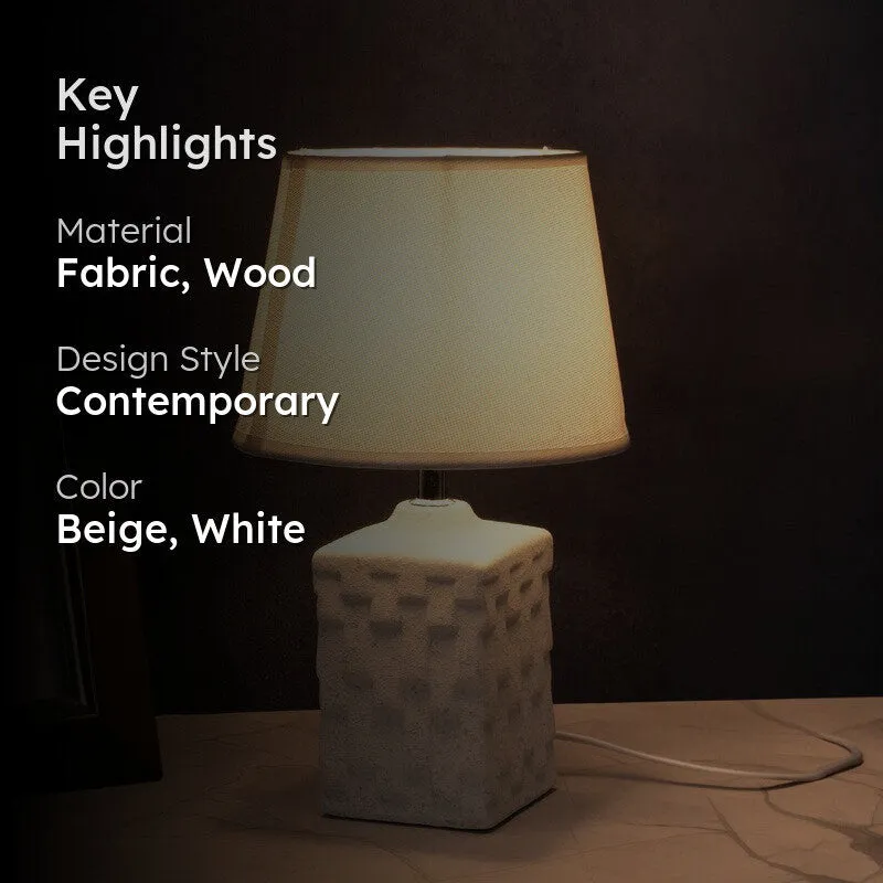 AarviDecor Loxley Classic Cotton Table Lamp - Grey media 2