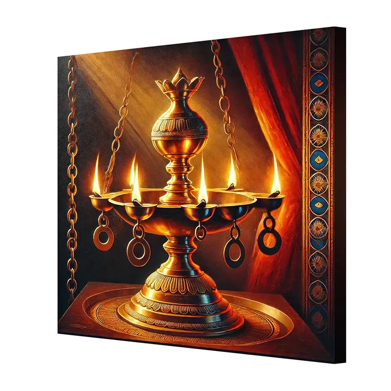 Sacred Brass Lamp Poly Canvas Wall Painting media 5