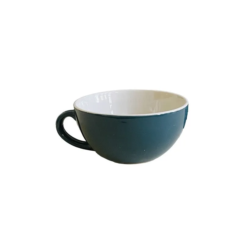 Ceramic Cup & Saucer (Deep Green/240 mL Each) - Set of Six media 6