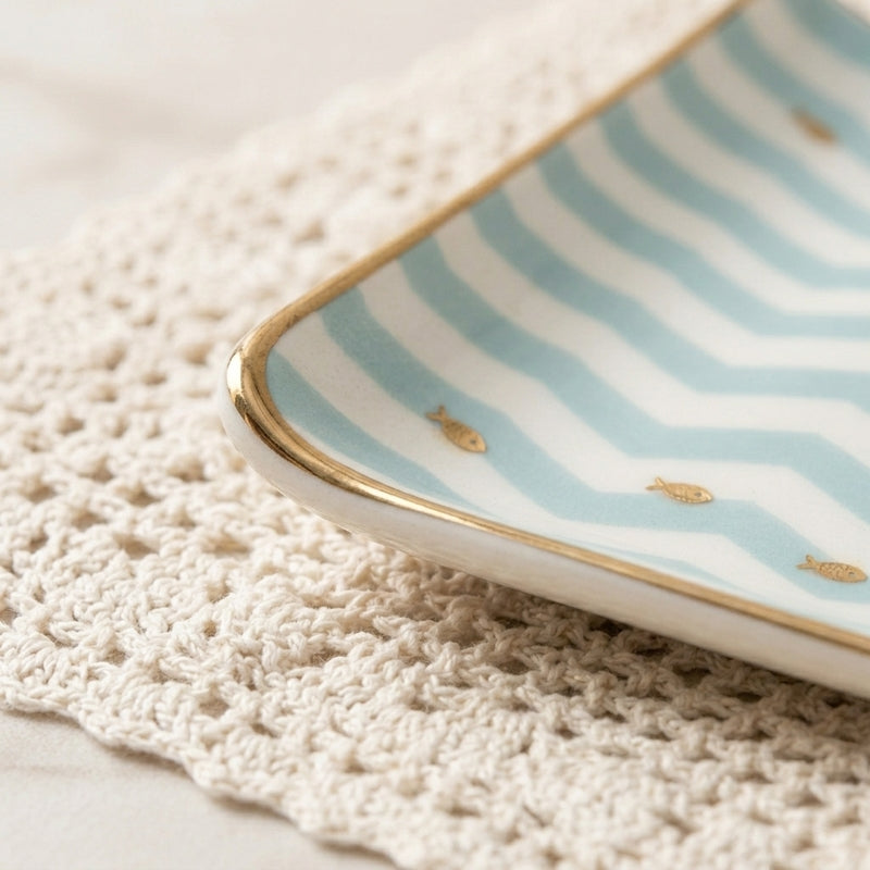 Wavy Sea Bone China Platter media 3