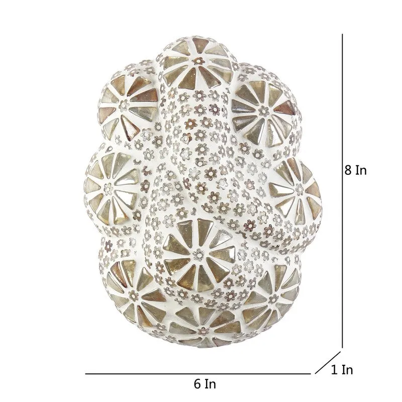 Mangalam Ganesha Glass Wall Lamp - White media 8