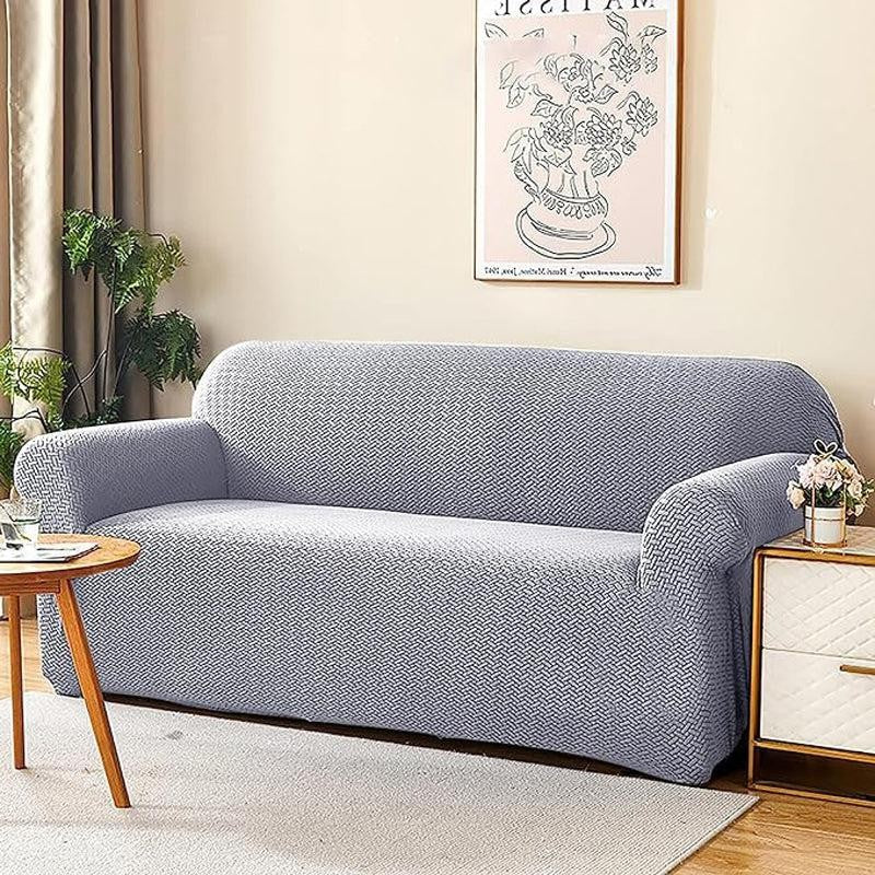 Rubina Polar Synthetic Fabric Sofa Cover - Steel Blue media 4