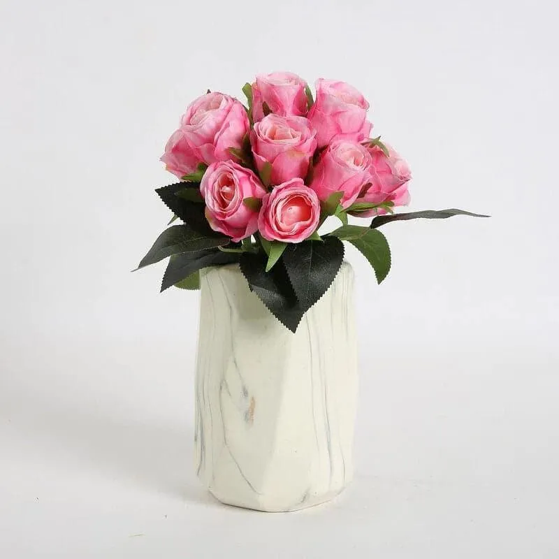 Faux Rose Flower Bunch - Light Pink media 4