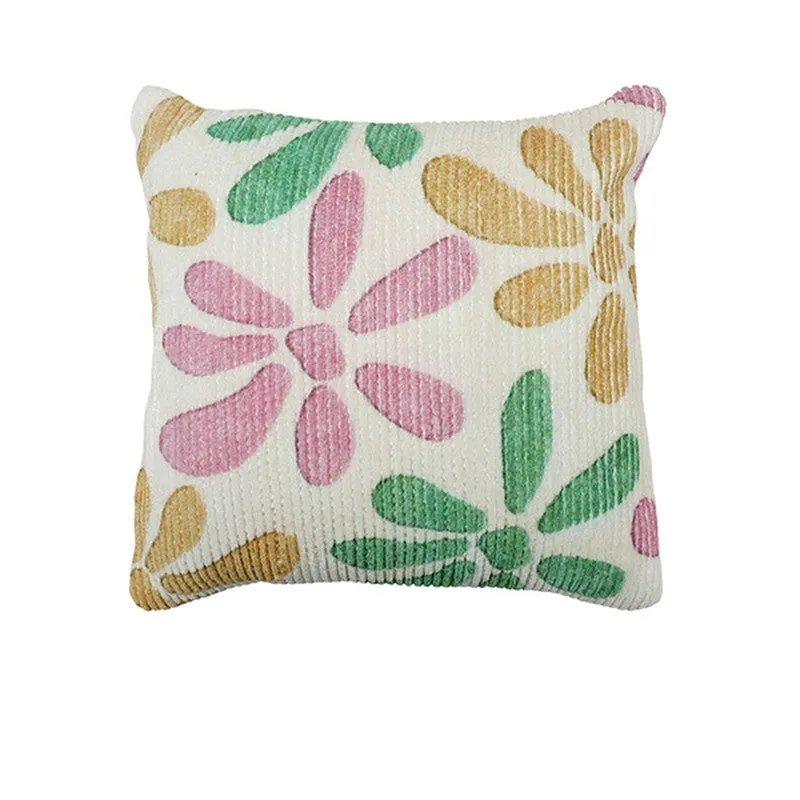 FloralGrace Cushion Cover - Pink, Mustard media 3