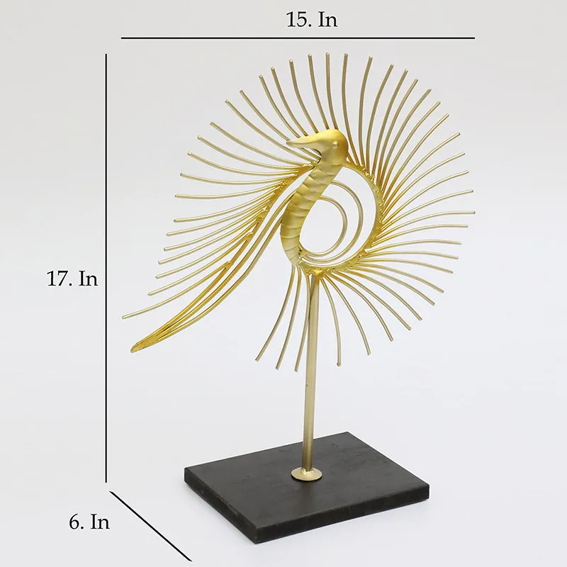Elegant Plume Metal Showpiece media 5