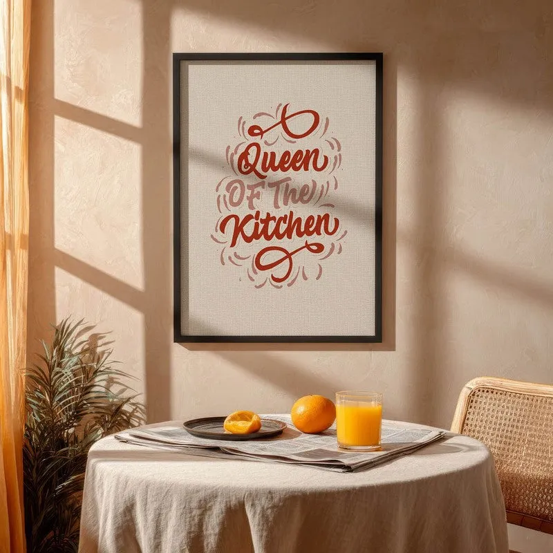 KitchenQueen Archival Canvas Wall Art - Black media 4