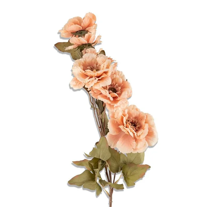 AarviDecor Peony Peach Silk Artificial Flowers media 4