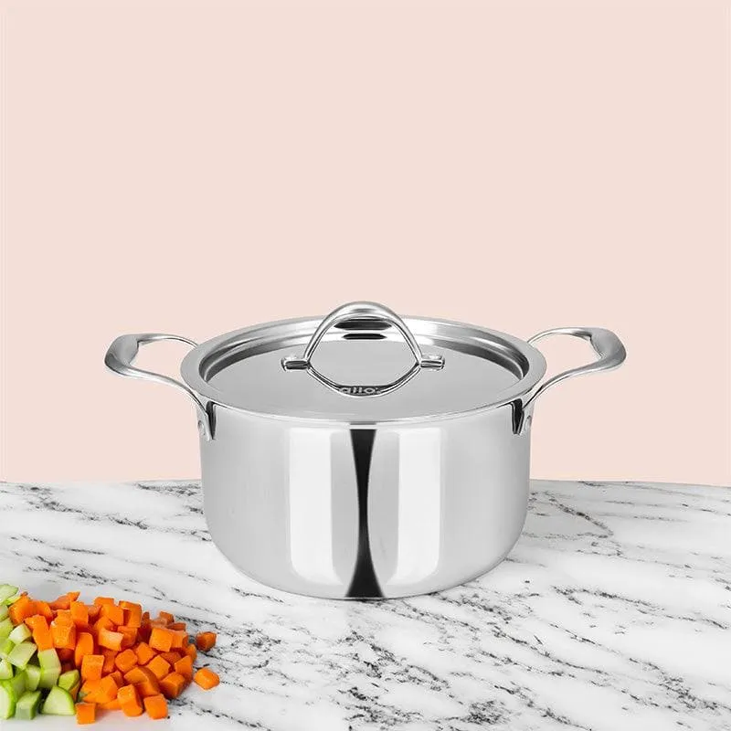 Betto Induction Safe Cooking Pot With Lid - 2300 ML / 7 Inches media 1