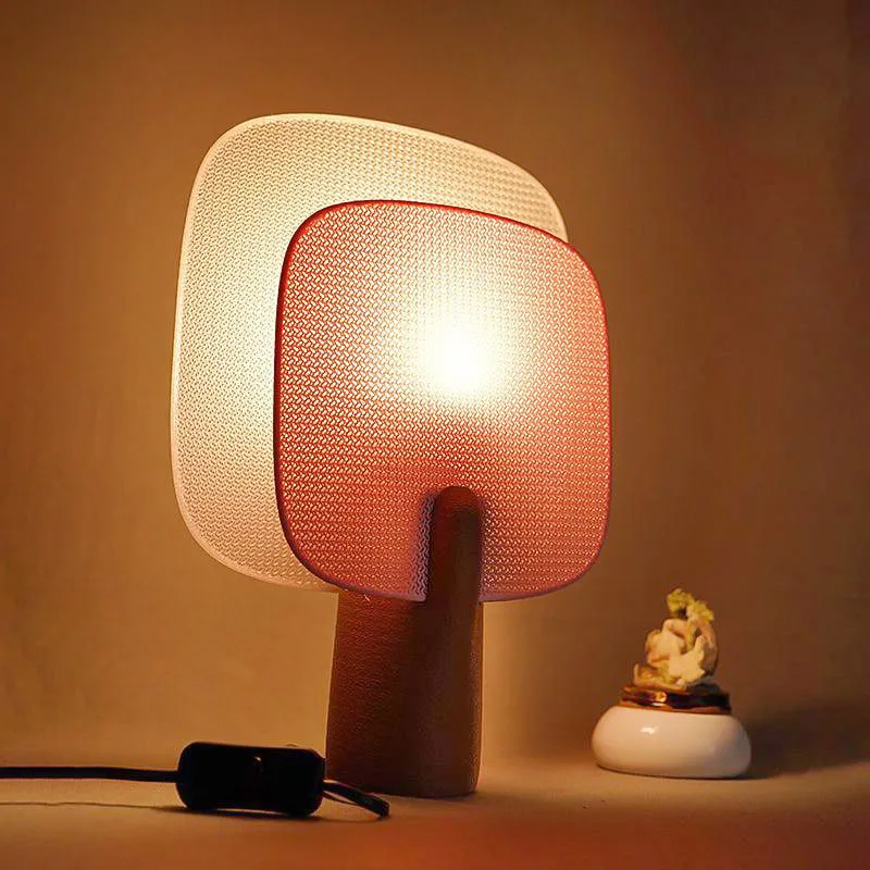 Regen Lume 3D Printed Table Lamp - White & Pink media 1
