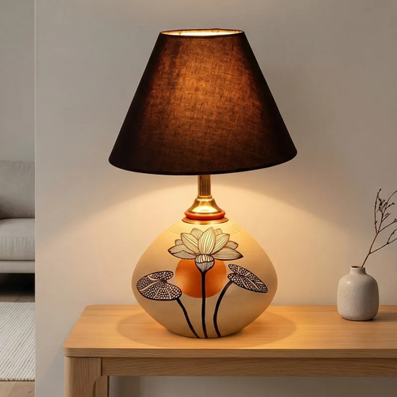 Silver Bloom Terracotta Table Lamp - Multicolor media 8