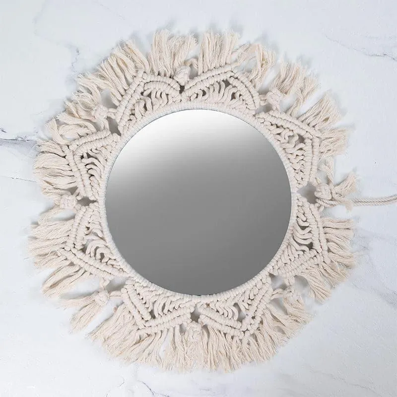 Roxanne Macrame Wall Mirror media 2