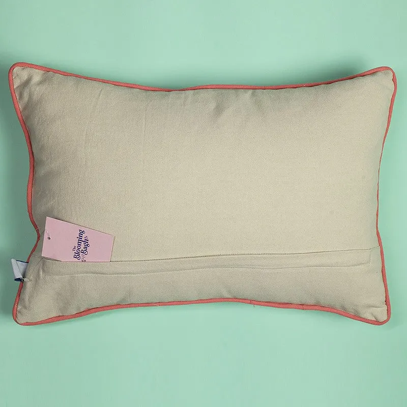 Botanic Dream Embroidered Cotton Cushion Cover media 6