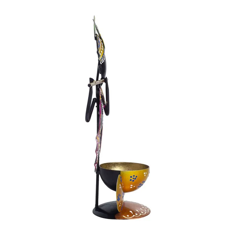 Krishna Divine Radiance Iron Tea Light Candle Holder media 6