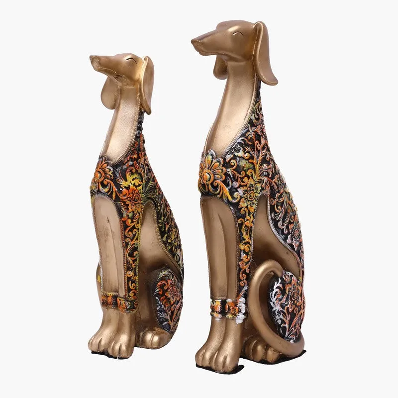 Royal Dog Polyresin Showpiece - Set Of Two media 3