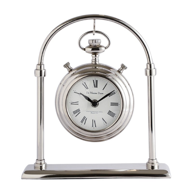 Royal Arch Hanging Table Clock - Silver media 3