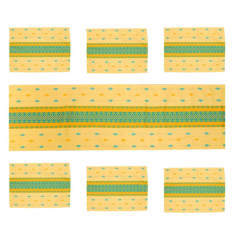 Sambalpuri Elegance Table Runner & Placemat - Seven Piece Set media 3