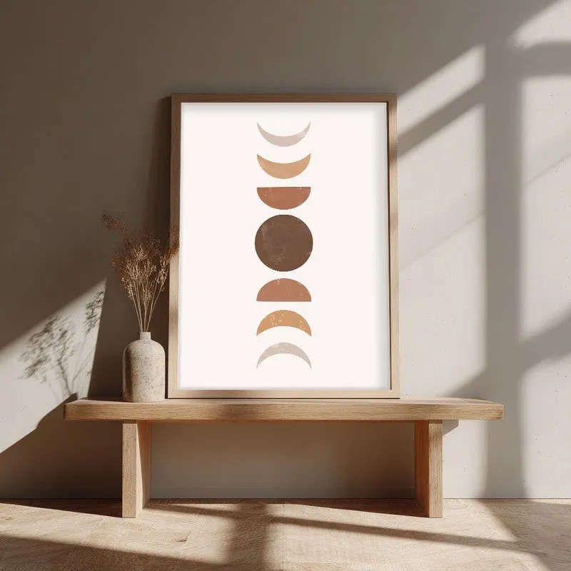 Celestial Balance Canvas Wall Painting With Brown Frame media 4