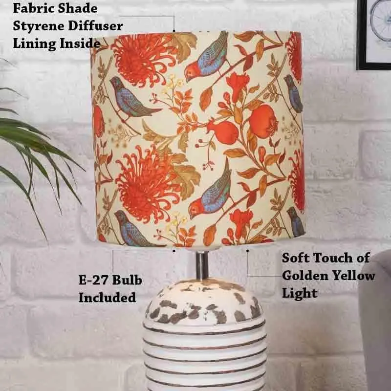 Amber Rings Fabric Table Lamp - Multicolor media 6