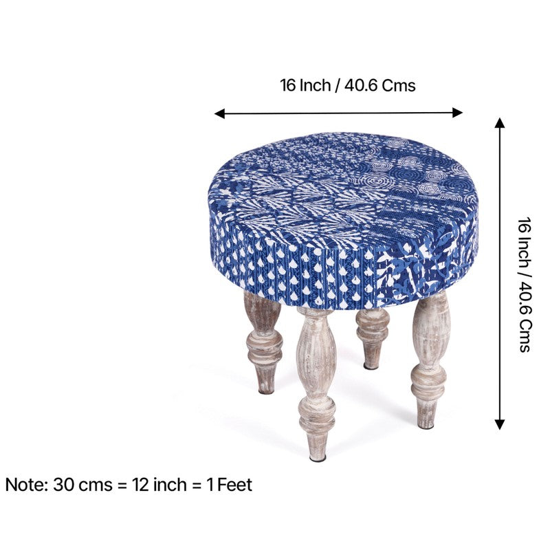 Brixo Sheesham Wooden Bench with Stools (Blue) - Three Piece Set media 12