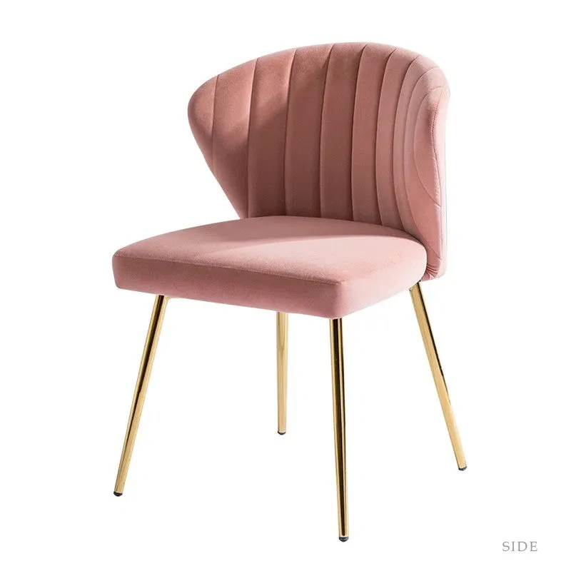 Cozyra Metal Accent Chair - Pink media 4