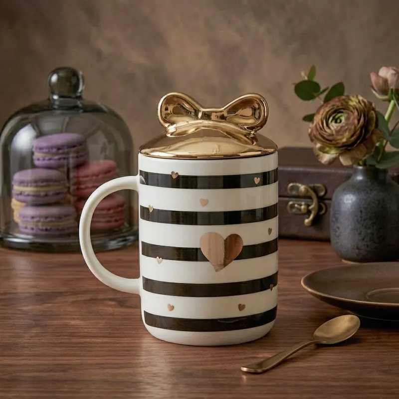 Love Ceramic Coffee Mug (350 mL) - Black,White media 4