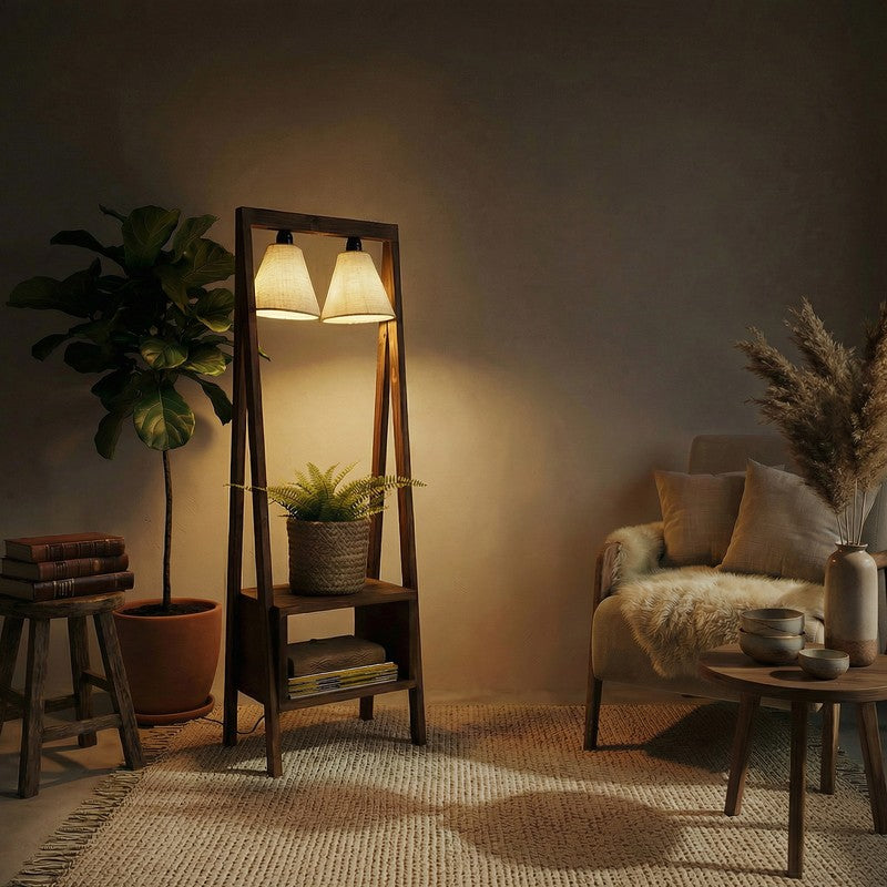 Delvaux Wooden Shelf Floor Lamp media 3