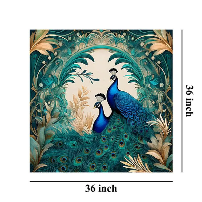 Foliage-Clad Peacock Wall Painting media 9