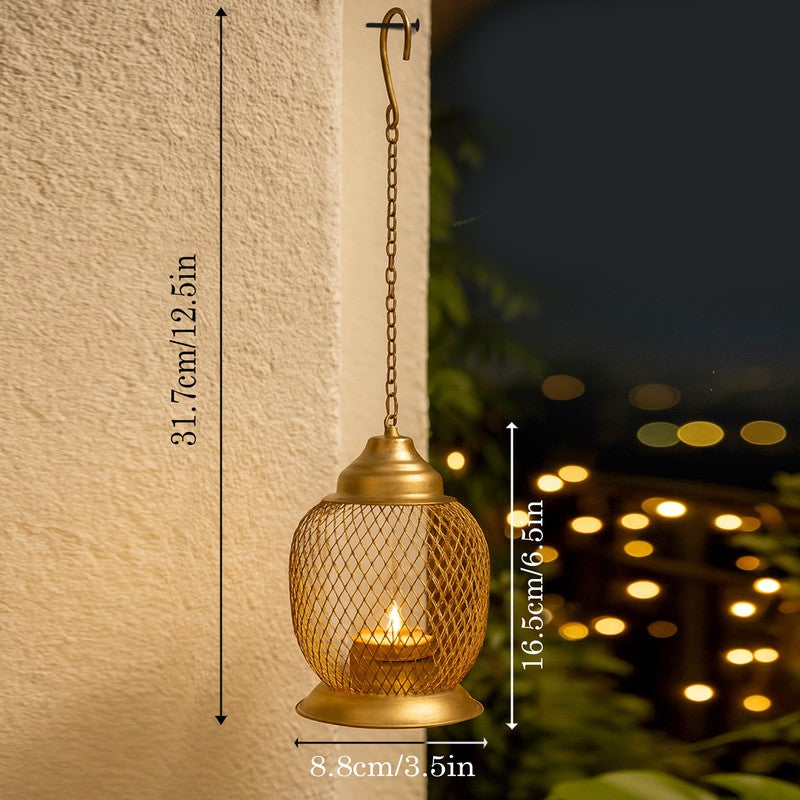 Aura Flick Tea Light Candle Holder (Gold) - Set Of Two media 9