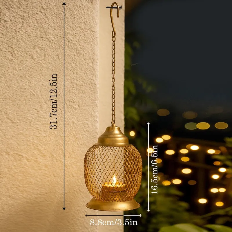 Aura Flick Tea Light Candle Holder (Gold) - Set Of Two - 9