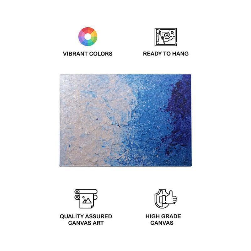 Royal Blue Abstract Canvas Painting - Gallery Wrap media 4