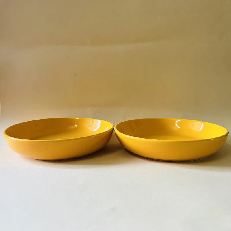 Ceramic Salad Bowls (Yellow,300 mL Each) - Set Of Two media 4