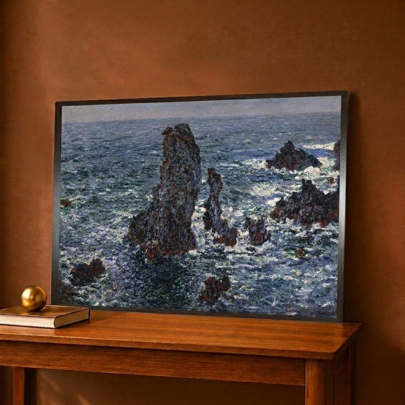 The Rocks in Belle-Ile Canvas Wall Painting - 12 x 9 Inches